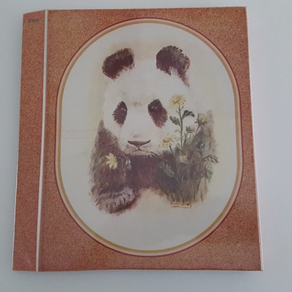 Vintage Mead The Organizer Tri-Fold 1" 3 -Ring Binder Tiger/Raccoon/Panda - Picture 4 of 15